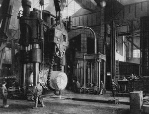 鉄鋼生産、クルップ工場、エッセン、ドイツ、第一次世界大戦、1917 作： Unbekannt