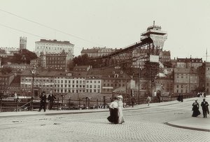 スウェーデンのストックホルム。カタリナヒッセン（エレベーター）。 1900年頃