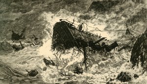 バラクラバ沖の嵐、1890年。 作： Unbekannt