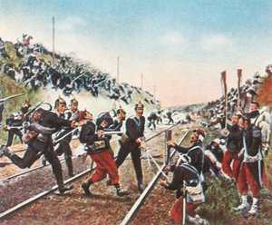 1936年1870年12月18日、バデナーによるニュイの鉄道堤防の嵐。 作： Unbekannt