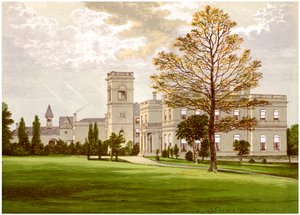 Stowlangtoft Hall、サフォーク、ウィルソン家の家、c1880