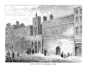 フリート刑務所のストリートフロント、1878 作： Unbekannt