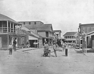 米国フロリダ州キーウェストのストリート、c1900。 作： Unbekannt