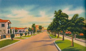 住宅街の通り、バランキージャ、c1940年代