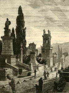 アテネの墓の通り、復元、1890年。 作： Unbekannt