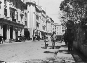 ストリートシーン、カサブランカ、モロッコ、c1920s-c1930s 作： Unbekannt