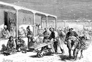 ストリートシーン、Yarkand、c1890 作： Unbekannt