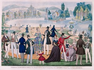 「1844年の夏のファッション」 作： Unbekannt