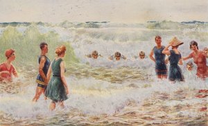 サーフィン入浴、1923。 作： Unbekannt