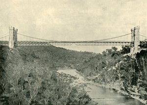 サスペンションブリッジ、ノースシドニー、1901年。 作： Unbekannt
