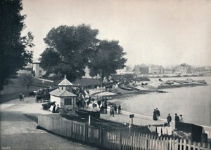 スワネージ-町と海の眺め、1895 作： Unbekannt