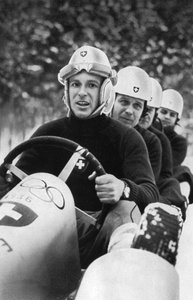 スイスの4人ボブスレーチーム、冬季オリンピック、ドイツ、ガルミッシュパルテンキルヒェン、1936年