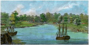 シドニーコーブ、オーストラリア、ニューサウスウェールズ州、1788年8月20日c1885 作： Unbekannt