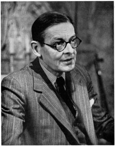 TSエリオット、アメリカ生まれの英国の詩人劇作家および評論家、c1950年代