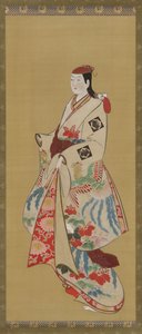 背の高い女の子、鳳凰と桐の花模様のドレス、江戸時代、1615-1868. 作： Unbekannt