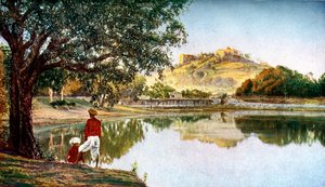 インド、マハラシュトラ州プネーの南西、シヴァの妻、女神パールバティの寺院、c1924 作： Unbekannt