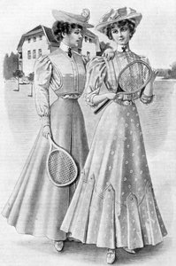 テニスガウン、1906年8月の女の子の服装 作： Unbekannt