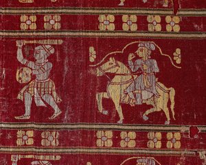 大きなピースの一部を吊るすテント、1560-1610。