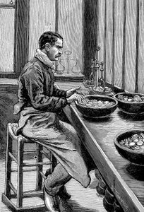 金貨の重量をテストする、パリ造幣局、1892 作： Unbekannt