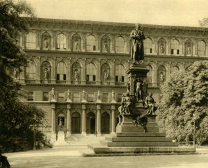 アカデミーオブファインアーツアンドシラーモニュメント、ウィーン、オーストリア、c1935。