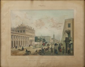 1840年代末のサンクトペテルブルクのアニチコフ宮殿。
