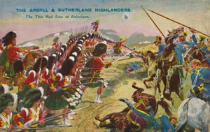 アーガイルとサザーランドのハイランダー。バラクラバの細い赤い線、1854年、1939年