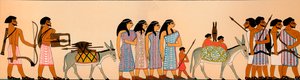 エジプトのユダヤ人遊牧民の部族の到着、1895年、紀元前1903年 作： Unbekannt