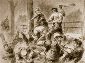 「ミュンヘンでの「同志」ゲオルク・ヒルシュマンの暗殺」、1927 年 5 月 26 日 1938 年 作： Unbekannt