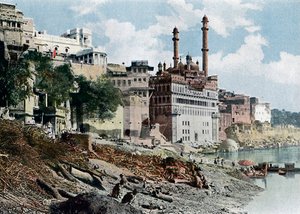 オーランゲブモスク、バラナシ、インド、c1890 作： Unbekannt