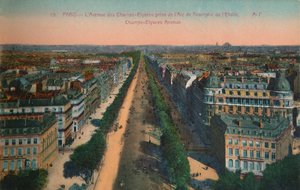シャンゼリゼ通り、パリ、c1920 作： Unbekannt