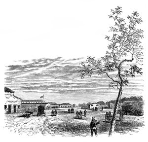 インド、メーラトの兵舎、c1850s、1888 作： Unbekannt