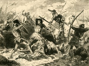 アジャンクールの戦い、1415年、1890年。 作： Unbekannt