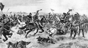 アジャンクールの戦い、1415年10月25日、1910年 作： Unbekannt