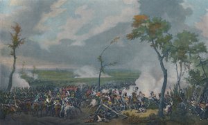 1896年1813年10月30日のハナウの戦い。 作： Unbekannt
