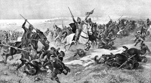 ヘイスティングスの戦い、1066年10月14日、1910年 作： Unbekannt