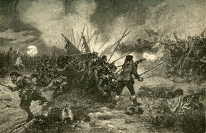 マーストンムーアの戦い、1644年7月2日、1890年。 作： Unbekannt