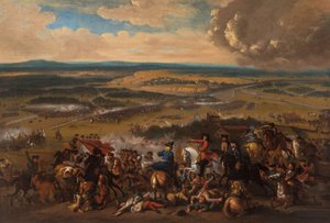 1700 年代、1703 年 11 月 15 日のシュパイエルバッハの戦い。 作： Unbekannt