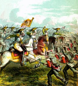 ウォータールーの戦い、1815年、c1850s 作： Unbekannt