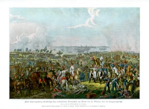 1813年10月18日、ドイツのライプツィヒでの国家の戦い1900 作： Unbekannt