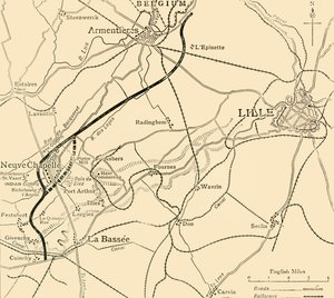 ヌーブシャペルの戦場、第一次世界大戦、1915年、c1920。 作： Unbekannt