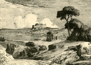 ベール湾、ローマ時代のヴィラの遺跡、1890年。 作： Unbekannt