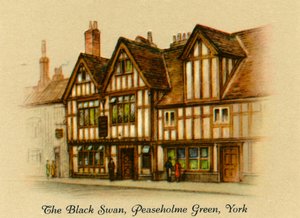 ブラックスワン、Peaseholme Green、ヨーク、1936年。 作： Unbekannt