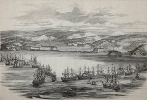1855年頃にセバストポールに駐留していたイギリス海軍中隊 作： Unbekannt