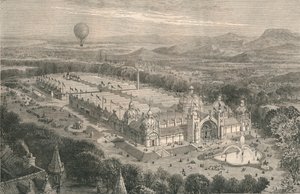 エジンバラでの国際産業展覧会のための建物、1886年。 作： Unbekannt