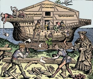 ノア監修の箱舟の建物、1493年、1903年 作： Unbekannt