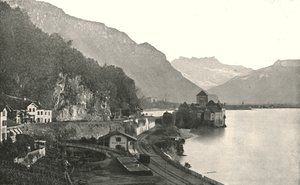 スイス、シロンの城、1895年。 作： Unbekannt