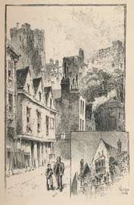 テムズストリートからの城。少し外壁、1895 作： Unbekannt