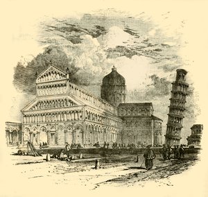 大聖堂とピサの斜塔、1890年。 作： Unbekannt