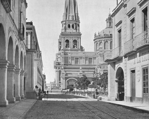 グアダラハラ、メキシコ、c1900の大聖堂。 作： Unbekannt