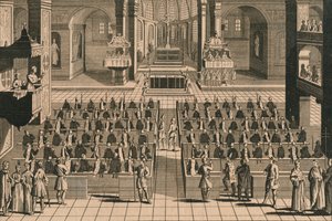 1769年の異端審問におけるオートダフィーまたは信仰の行為の祝賀 作： Unbekannt